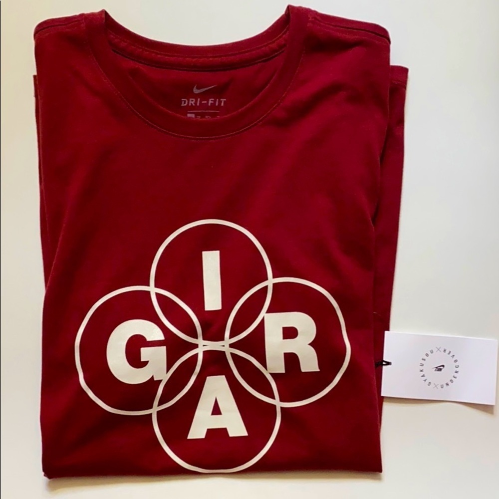 NWT Nike Gyakusou undercover red tee shirt size:XS